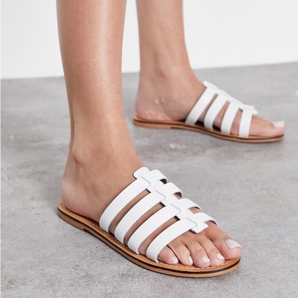 NWOT ASOS Design leather flat fisherman sandals - Picture 9 of 9